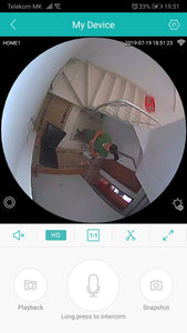 WiFi Security camera, HD 960P 360 Degree Panoramic for your home with Night Vision to watch your baby