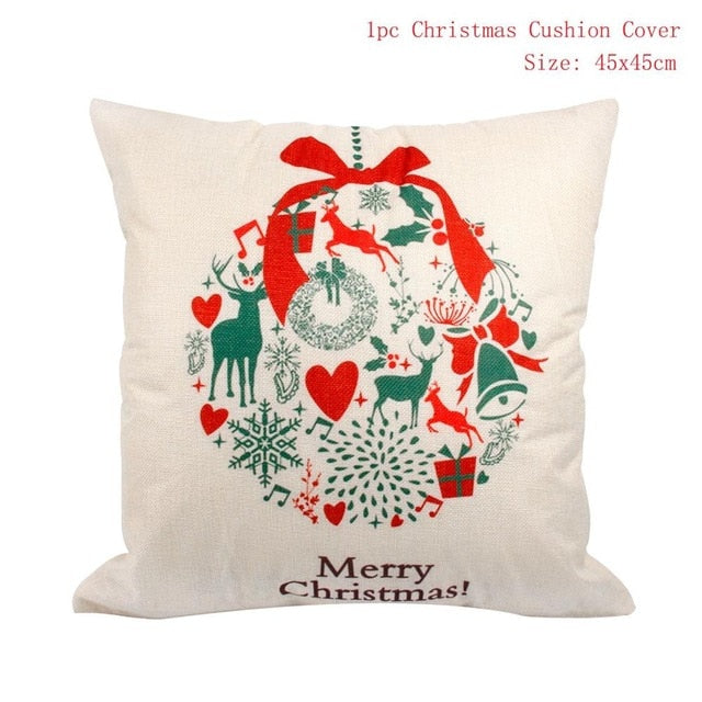 45x45cm Cotton cushion for Christmas the best Decor for Home in the New Year 2020