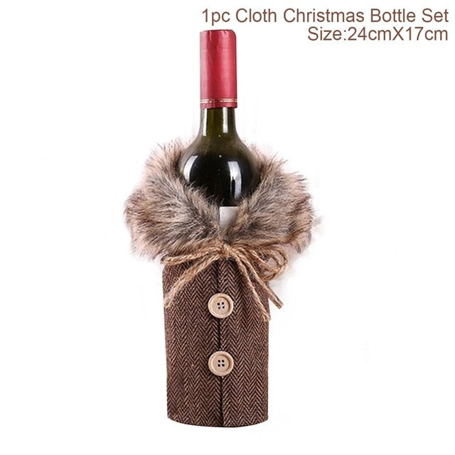 Bottle Cover Christmas Decorations For Christmas New Year's 2020