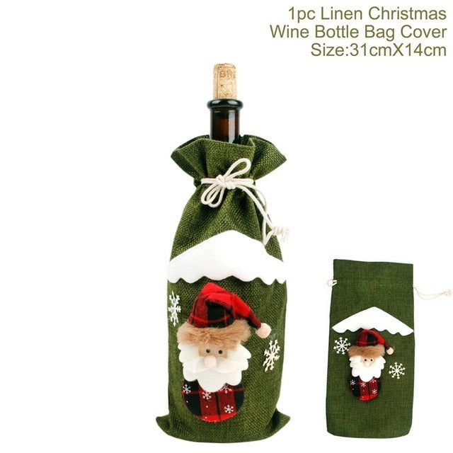 Bottle Cover Christmas Decorations For Christmas New Year's 2020
