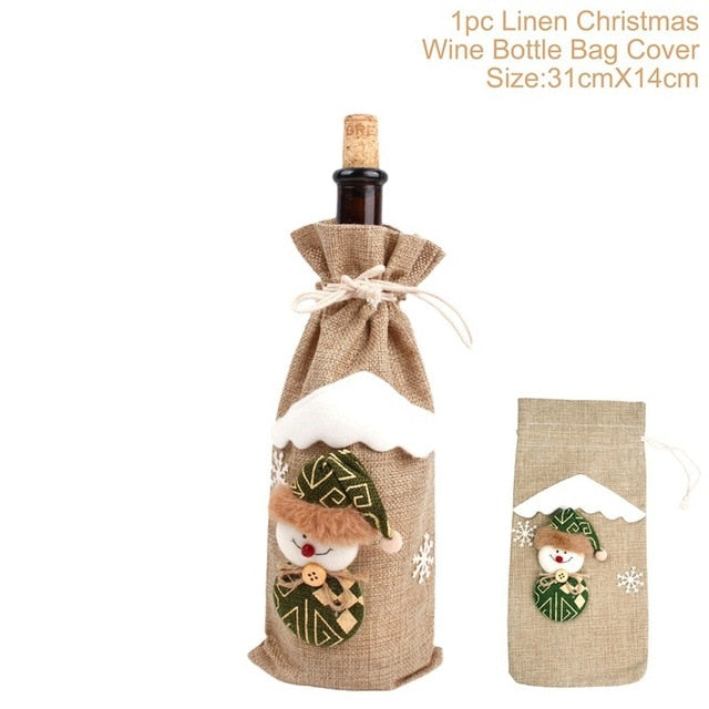 Bottle Cover Christmas Decorations For Christmas New Year's 2020