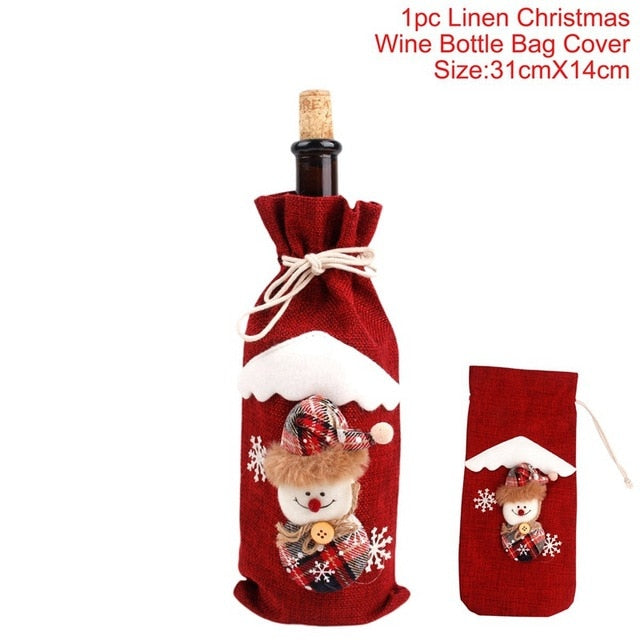 Bottle Cover Christmas Decorations For Christmas New Year's 2020