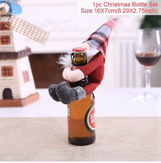 Bottle Cover Christmas Decorations For Christmas New Year's 2020