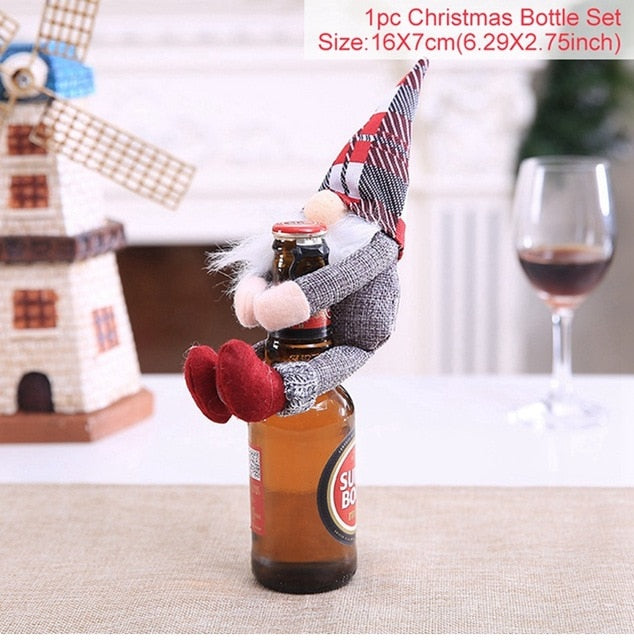 Bottle Cover Christmas Decorations For Christmas New Year's 2020