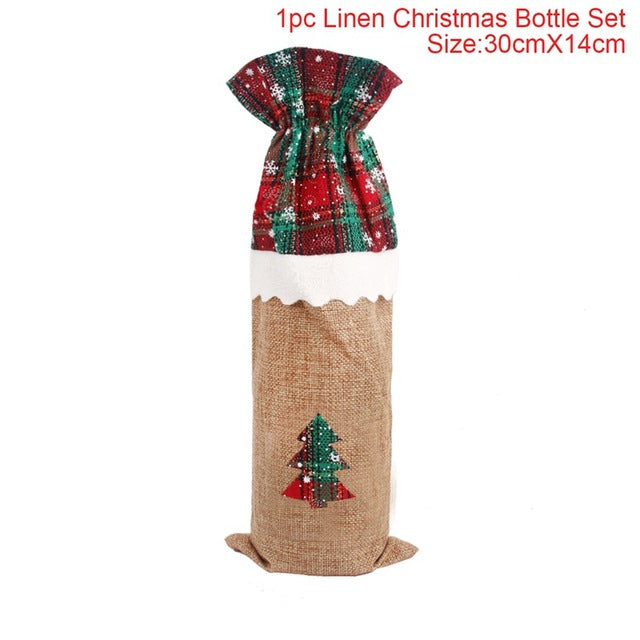 Bottle Cover Christmas Decorations For Christmas New Year's 2020