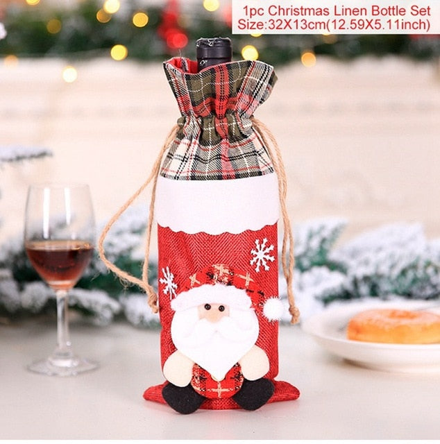 Bottle Cover Christmas Decorations For Christmas New Year's 2020