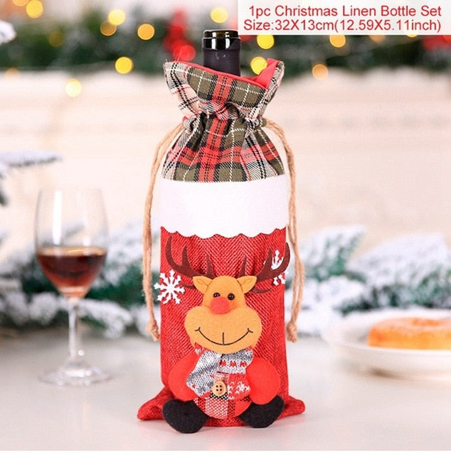 Bottle Cover Christmas Decorations For Christmas New Year's 2020