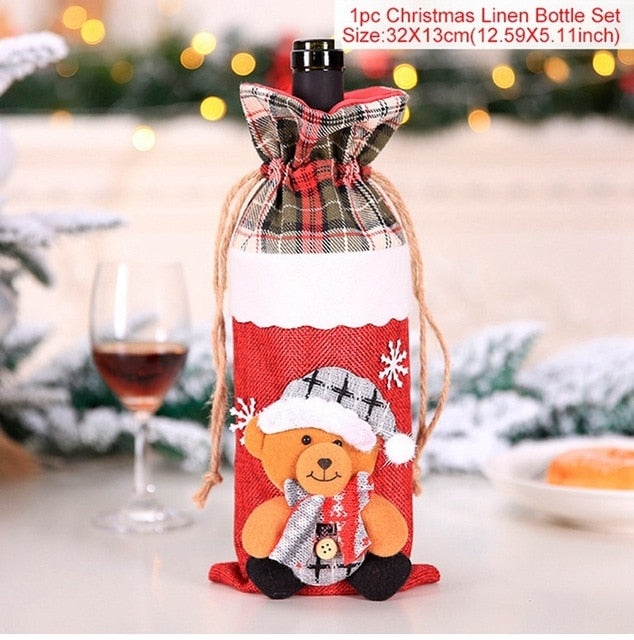 Bottle Cover Christmas Decorations For Christmas New Year's 2020