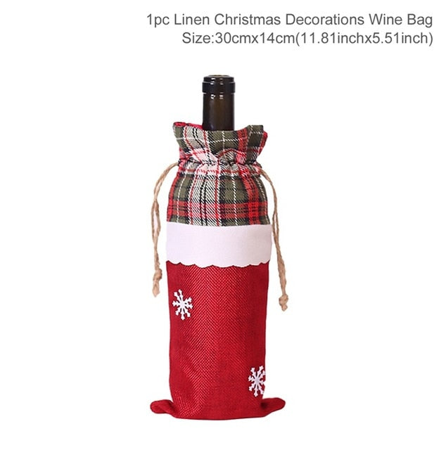 Bottle Cover Christmas Decorations For Christmas New Year's 2020