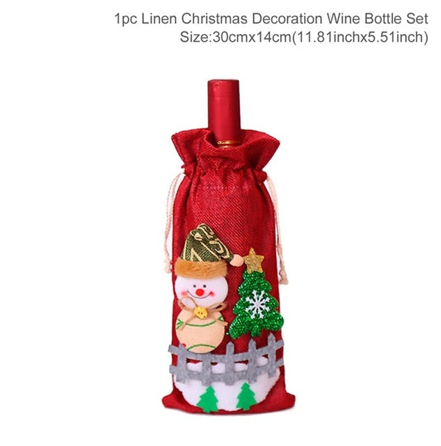Bottle Cover Christmas Decorations For Christmas New Year's 2020