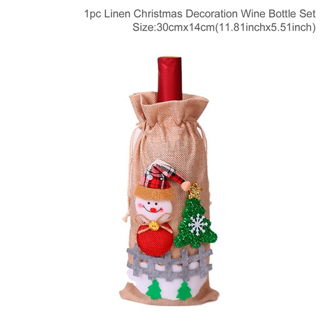 Bottle Cover Christmas Decorations For Christmas New Year's 2020