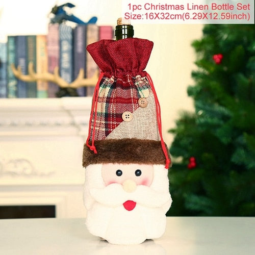 Bottle Cover Christmas Decorations For Christmas New Year's 2020