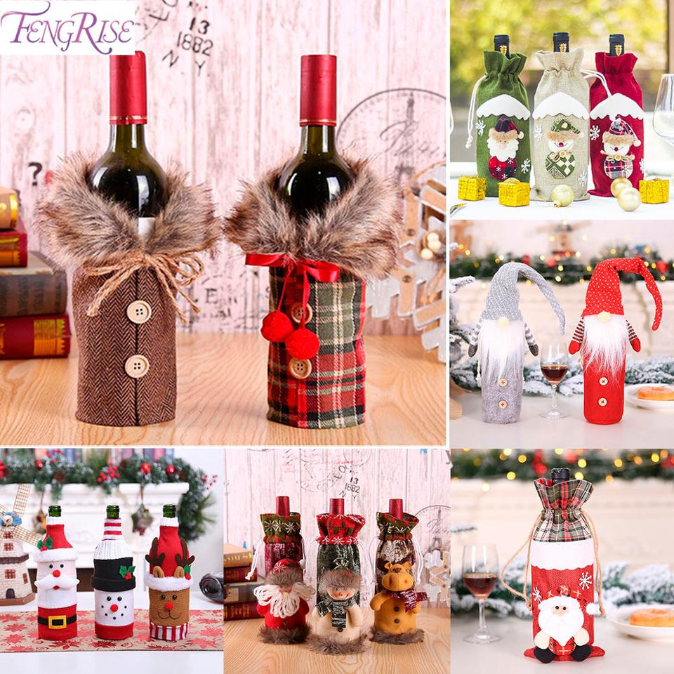 Bottle Cover Christmas Decorations For Christmas New Year's 2020