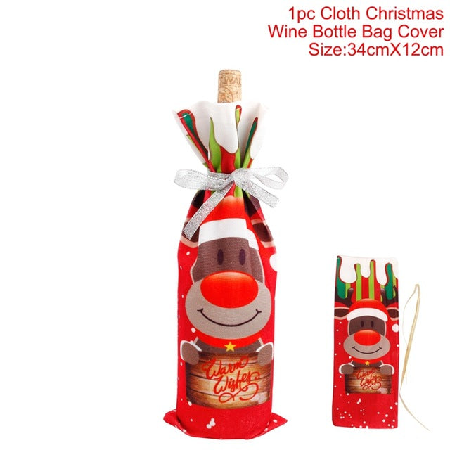 Bottle Cover Christmas Decorations For Christmas New Year's 2020