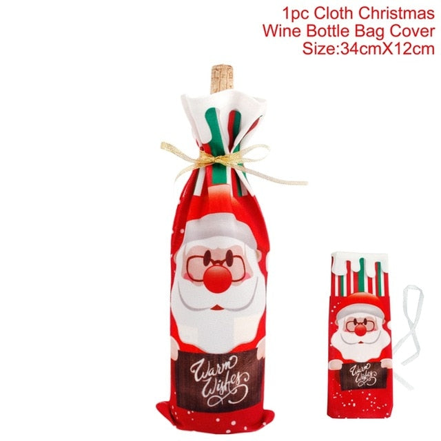 Bottle Cover Christmas Decorations For Christmas New Year's 2020