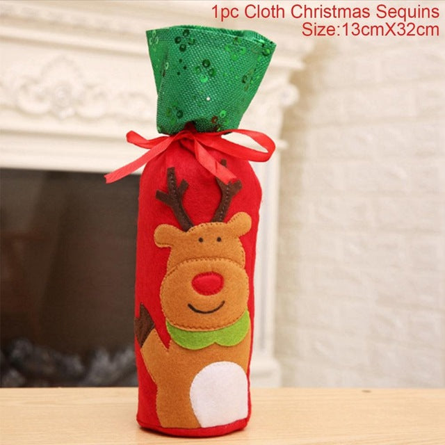 Bottle Cover Christmas Decorations For Christmas New Year's 2020