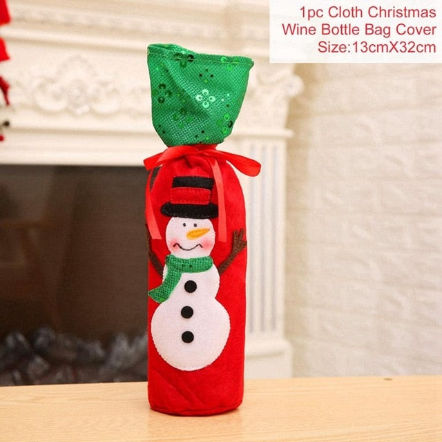 Bottle Cover Christmas Decorations For Christmas New Year's 2020