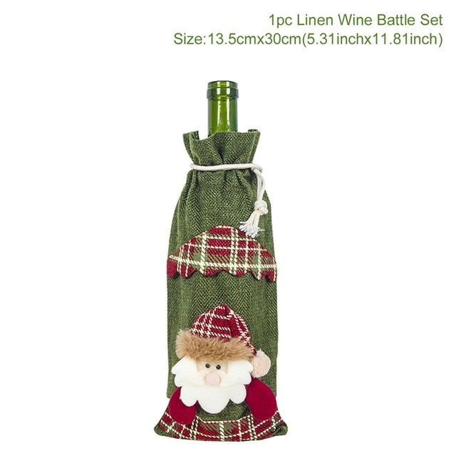 Bottle Cover Christmas Decorations For Christmas New Year's 2020