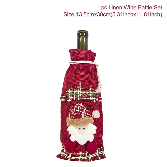Bottle Cover Christmas Decorations For Christmas New Year's 2020