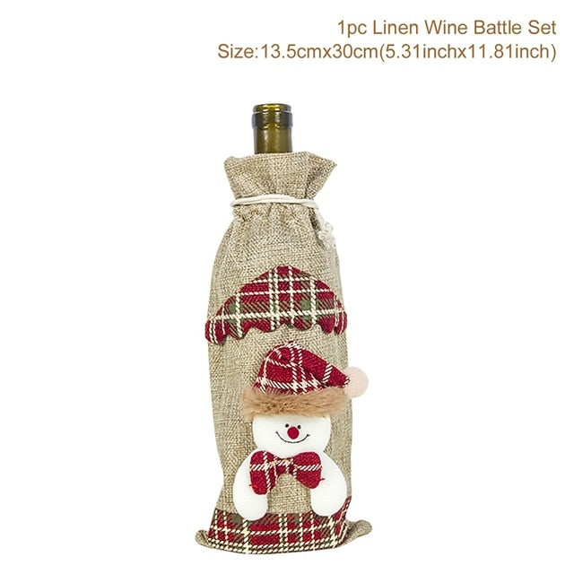 Bottle Cover Christmas Decorations For Christmas New Year's 2020