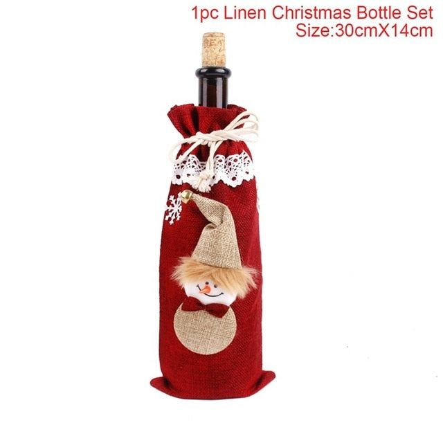 Bottle Cover Christmas Decorations For Christmas New Year's 2020