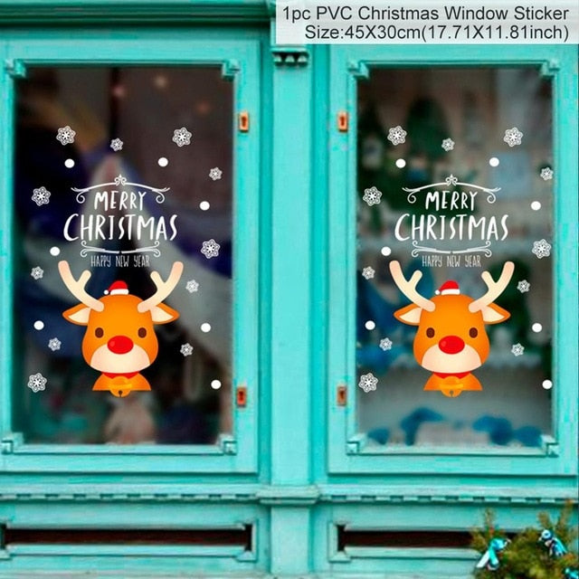 Christmas Decorations: Window Stickers of Christmas For Home