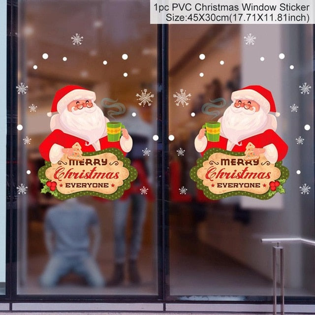 Christmas Decorations: Window Stickers of Christmas For Home