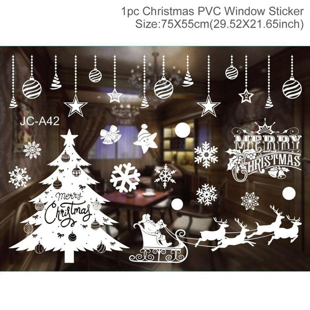 Christmas Decorations: Window Stickers of Christmas For Home