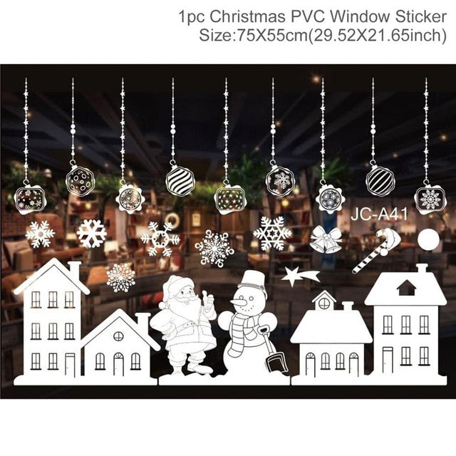 Christmas Decorations: Window Stickers of Christmas For Home