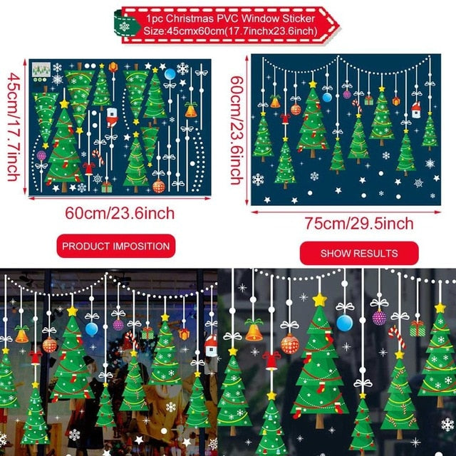 Christmas Decorations: Window Stickers of Christmas For Home