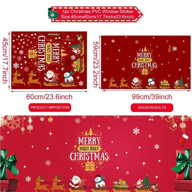 Christmas Decorations: Window Stickers of Christmas For Home