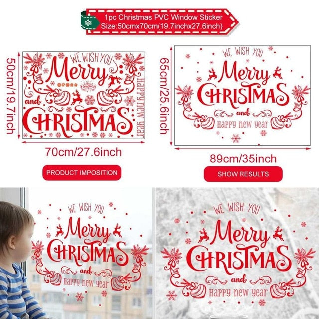 Christmas Decorations: Window Stickers of Christmas For Home