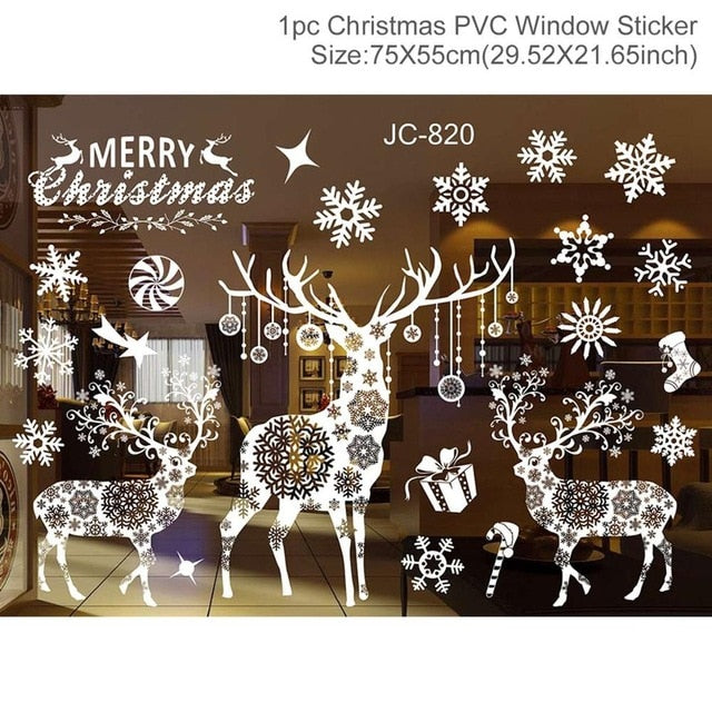 Christmas Decorations: Window Stickers of Christmas For Home