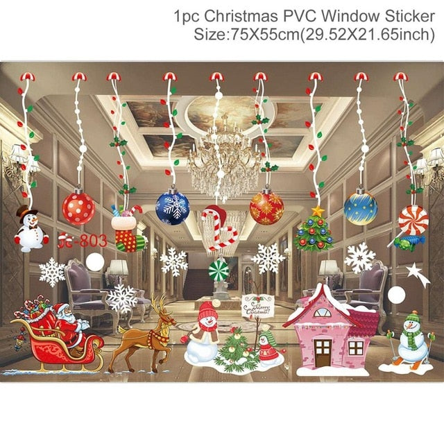 Christmas Decorations: Window Stickers of Christmas For Home
