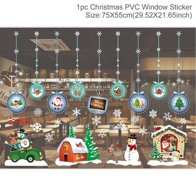 Christmas Decorations: Window Stickers of Christmas For Home
