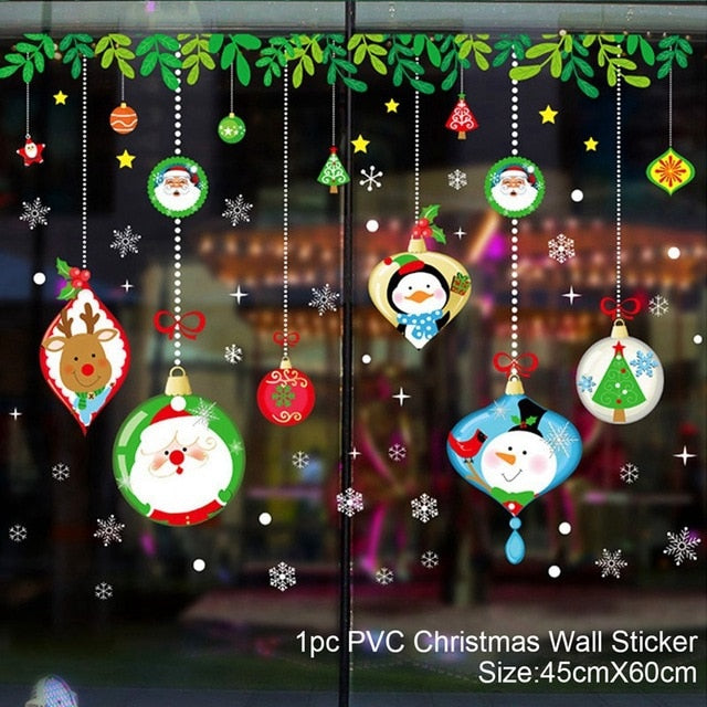 Christmas Decorations: Window Stickers of Christmas For Home