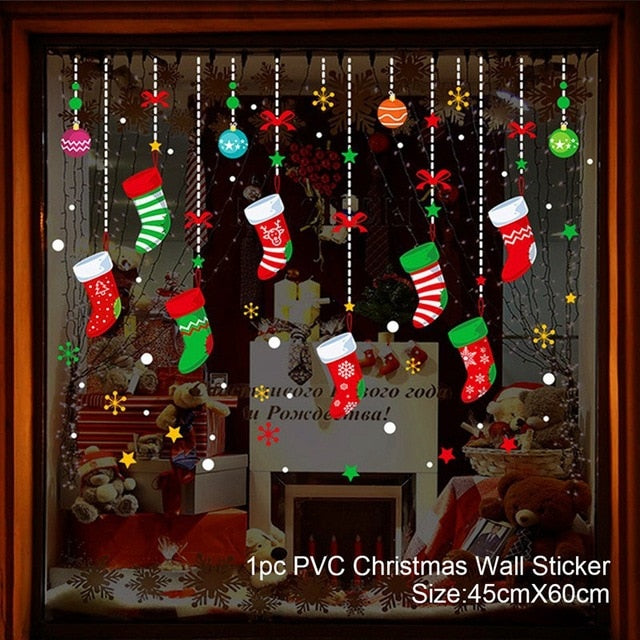 Christmas Decorations: Window Stickers of Christmas For Home