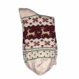 Christmas Deer Moose Design Casual Warm Winter Knit Wool Female Socks Christmas Decoration Supplies MR0022