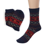 Christmas Deer Moose Design Casual Warm Winter Knit Wool Female Socks Christmas Decoration Supplies MR0022